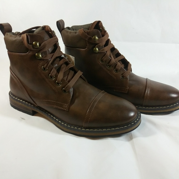Men Brown Casual Work Boots - Picture 3 of 8